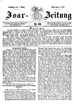 Isar-Zeitung (Bayerische Landbötin) Samstag 2. März 1861