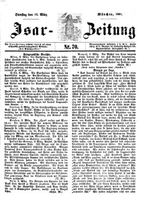 Isar-Zeitung (Bayerische Landbötin) Dienstag 12. März 1861