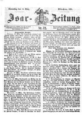 Isar-Zeitung (Bayerische Landbötin) Donnerstag 14. März 1861