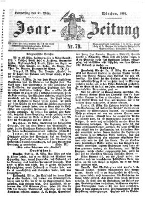 Isar-Zeitung (Bayerische Landbötin) Donnerstag 21. März 1861