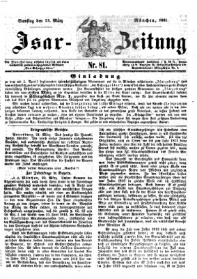 Isar-Zeitung (Bayerische Landbötin) Samstag 23. März 1861