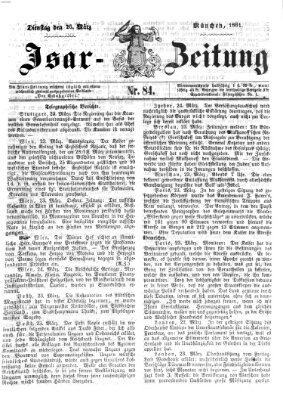 Isar-Zeitung (Bayerische Landbötin) Dienstag 26. März 1861