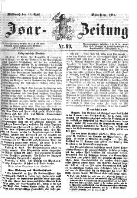 Isar-Zeitung (Bayerische Landbötin) Mittwoch 10. April 1861