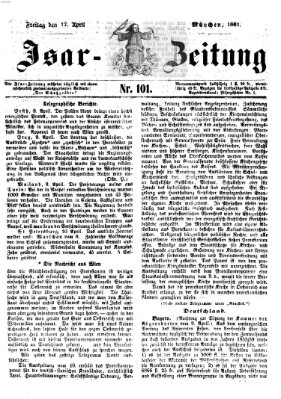 Isar-Zeitung (Bayerische Landbötin) Freitag 12. April 1861