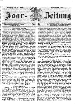 Isar-Zeitung (Bayerische Landbötin) Dienstag 23. April 1861