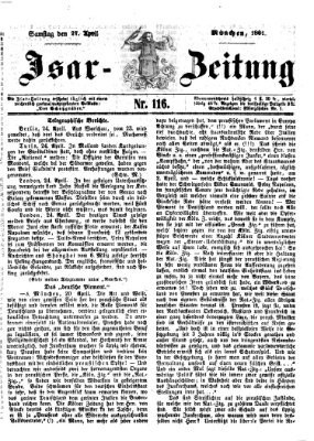 Isar-Zeitung (Bayerische Landbötin) Samstag 27. April 1861