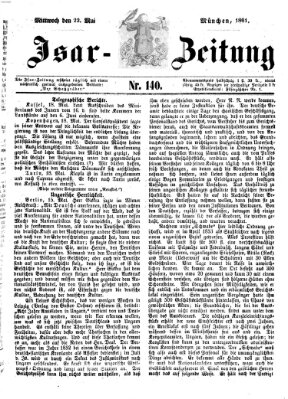 Isar-Zeitung (Bayerische Landbötin) Mittwoch 22. Mai 1861