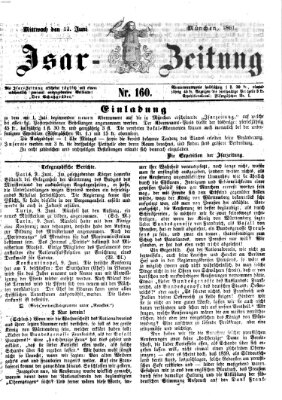 Isar-Zeitung (Bayerische Landbötin) Mittwoch 12. Juni 1861