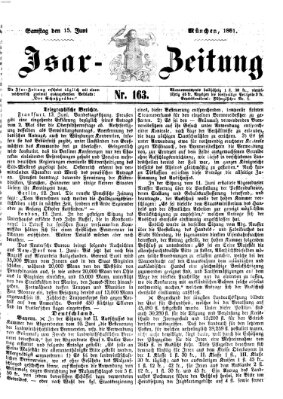 Isar-Zeitung (Bayerische Landbötin) Samstag 15. Juni 1861