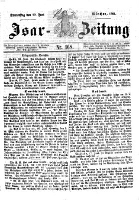 Isar-Zeitung (Bayerische Landbötin) Donnerstag 20. Juni 1861