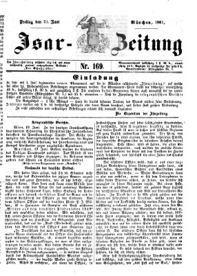 Isar-Zeitung (Bayerische Landbötin) Freitag 21. Juni 1861