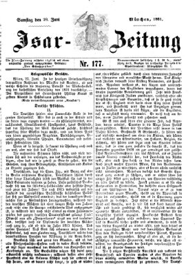 Isar-Zeitung (Bayerische Landbötin) Samstag 29. Juni 1861