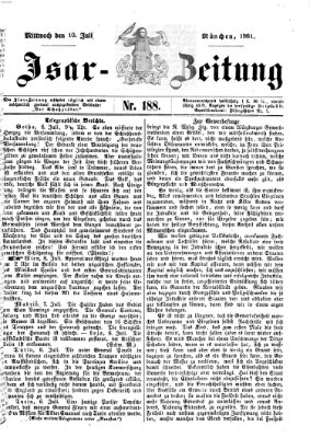 Isar-Zeitung (Bayerische Landbötin) Mittwoch 10. Juli 1861