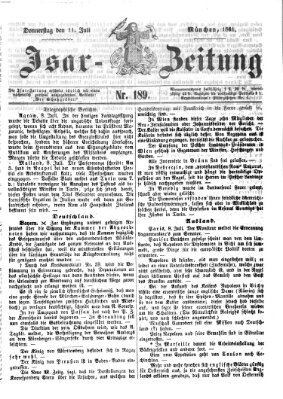 Isar-Zeitung (Bayerische Landbötin) Donnerstag 11. Juli 1861