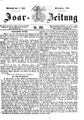 Isar-Zeitung (Bayerische Landbötin) Mittwoch 17. Juli 1861