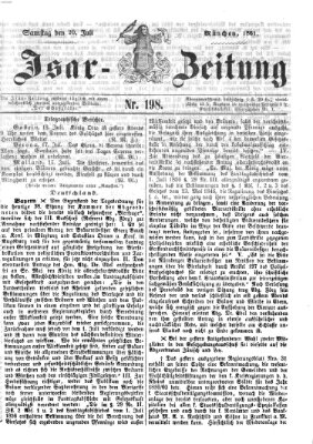 Isar-Zeitung (Bayerische Landbötin) Samstag 20. Juli 1861