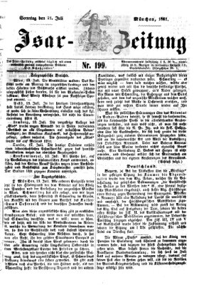 Isar-Zeitung (Bayerische Landbötin) Sonntag 21. Juli 1861