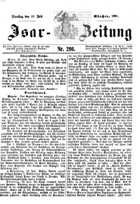 Isar-Zeitung (Bayerische Landbötin) Dienstag 23. Juli 1861