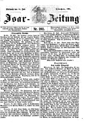 Isar-Zeitung (Bayerische Landbötin) Mittwoch 24. Juli 1861