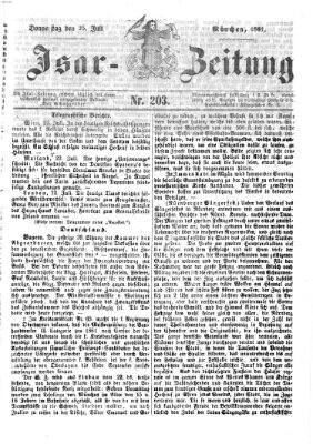 Isar-Zeitung (Bayerische Landbötin) Donnerstag 25. Juli 1861