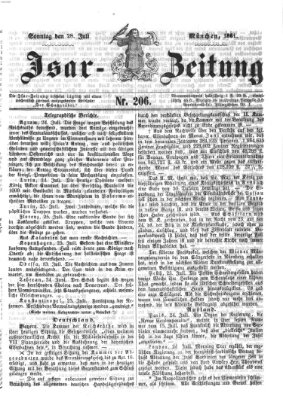 Isar-Zeitung (Bayerische Landbötin) Sonntag 28. Juli 1861