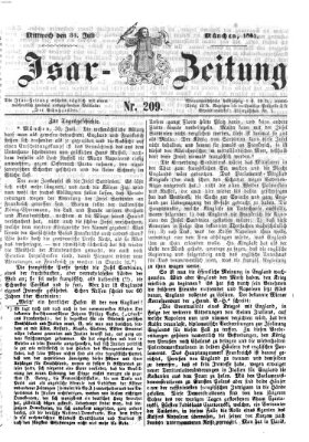 Isar-Zeitung (Bayerische Landbötin) Mittwoch 31. Juli 1861