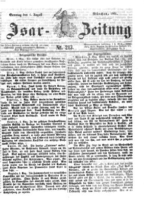 Isar-Zeitung (Bayerische Landbötin) Sonntag 4. August 1861