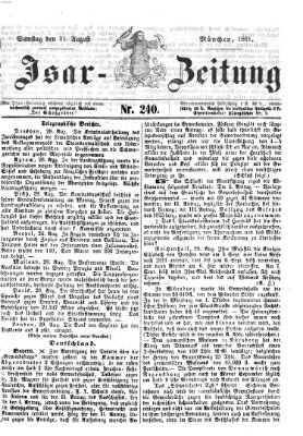 Isar-Zeitung (Bayerische Landbötin) Samstag 31. August 1861