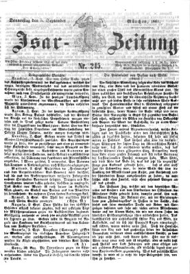 Isar-Zeitung (Bayerische Landbötin) Donnerstag 5. September 1861