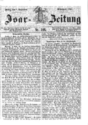 Isar-Zeitung (Bayerische Landbötin) Freitag 6. September 1861