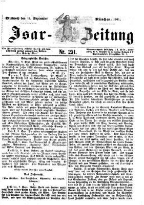 Isar-Zeitung (Bayerische Landbötin) Mittwoch 11. September 1861