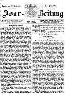 Isar-Zeitung (Bayerische Landbötin) Freitag 13. September 1861