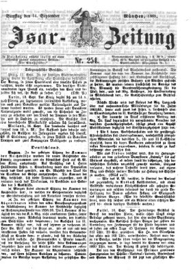 Isar-Zeitung (Bayerische Landbötin) Samstag 14. September 1861