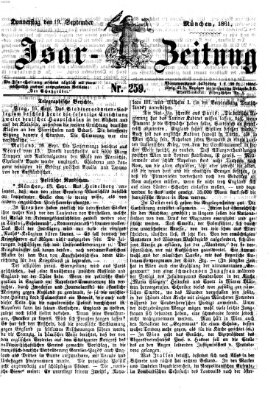 Isar-Zeitung (Bayerische Landbötin) Donnerstag 19. September 1861