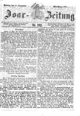 Isar-Zeitung (Bayerische Landbötin) Sonntag 22. September 1861