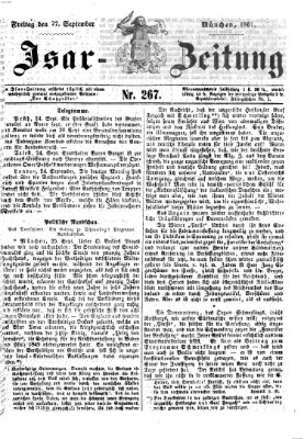 Isar-Zeitung (Bayerische Landbötin) Freitag 27. September 1861