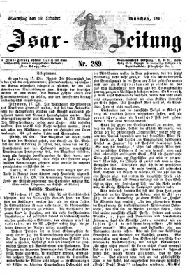 Isar-Zeitung (Bayerische Landbötin) Samstag 19. Oktober 1861