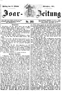 Isar-Zeitung (Bayerische Landbötin) Freitag 25. Oktober 1861