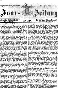 Isar-Zeitung (Bayerische Landbötin) Montag 28. Oktober 1861