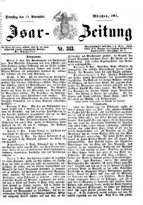 Isar-Zeitung (Bayerische Landbötin) Dienstag 12. November 1861