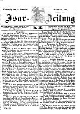 Isar-Zeitung (Bayerische Landbötin) Donnerstag 14. November 1861