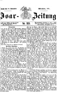 Isar-Zeitung (Bayerische Landbötin) Mittwoch 20. November 1861