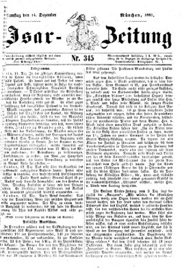 Isar-Zeitung (Bayerische Landbötin) Samstag 14. Dezember 1861