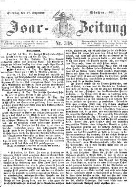 Isar-Zeitung (Bayerische Landbötin) Dienstag 17. Dezember 1861