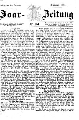 Isar-Zeitung (Bayerische Landbötin) Freitag 20. Dezember 1861