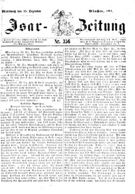 Isar-Zeitung (Bayerische Landbötin) Mittwoch 25. Dezember 1861