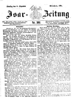 Isar-Zeitung (Bayerische Landbötin) Dienstag 31. Dezember 1861