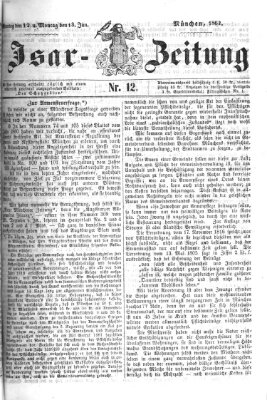 Isar-Zeitung (Bayerische Landbötin) Sonntag 12. Januar 1862