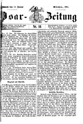 Isar-Zeitung (Bayerische Landbötin) Mittwoch 15. Januar 1862