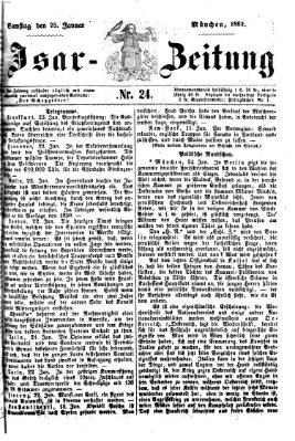 Isar-Zeitung (Bayerische Landbötin) Samstag 25. Januar 1862